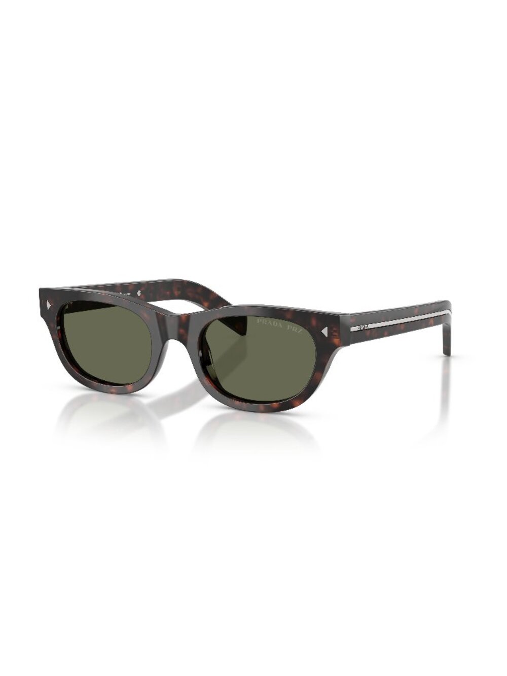 New Prada Men's Sunglasses Havana Green Lens Acetate Frame PR C09S 17N03R 51